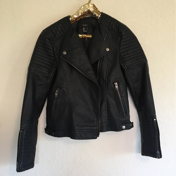 NWOT Forever 21 Faux Leather Jacket - Picture 7 of 8